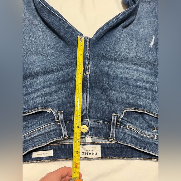 Frame Le High Skinny Ankle Jeans in Clyde - Picture 12 of 13